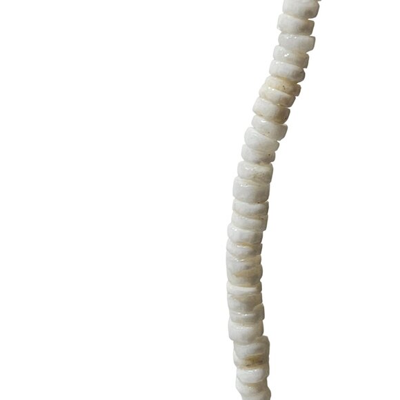 Vintage Boho White Blue Heishi Bead Necklace Boho Beach Core Fashion Jewelry Men - Picture 3 of 6